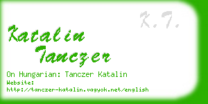 katalin tanczer business card